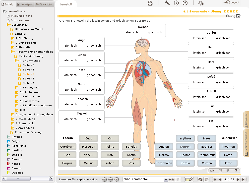 Screenshot 1 aus dem Modul Labyrinthos